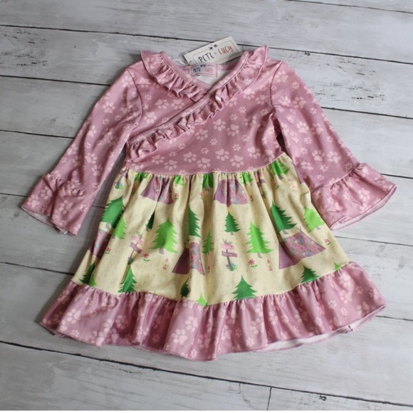 Pete & Lucy Camping Forest Long Sleeved Dress - Picture 1 of 3